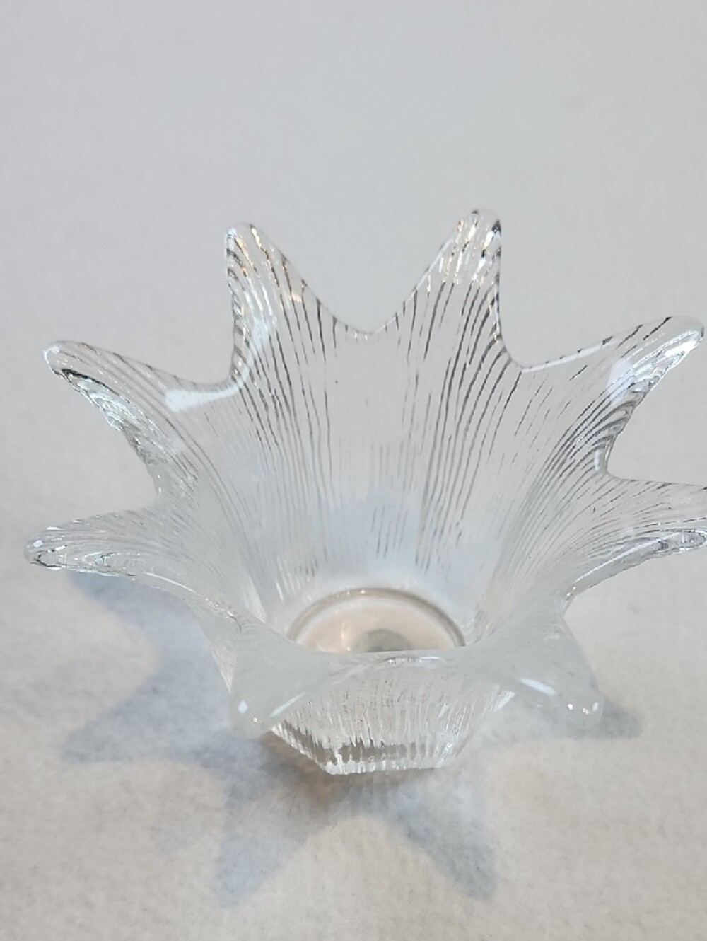 Vintage PartyLite Clear Crystal Tulip Votive Candleholder - Picture 3 of 8